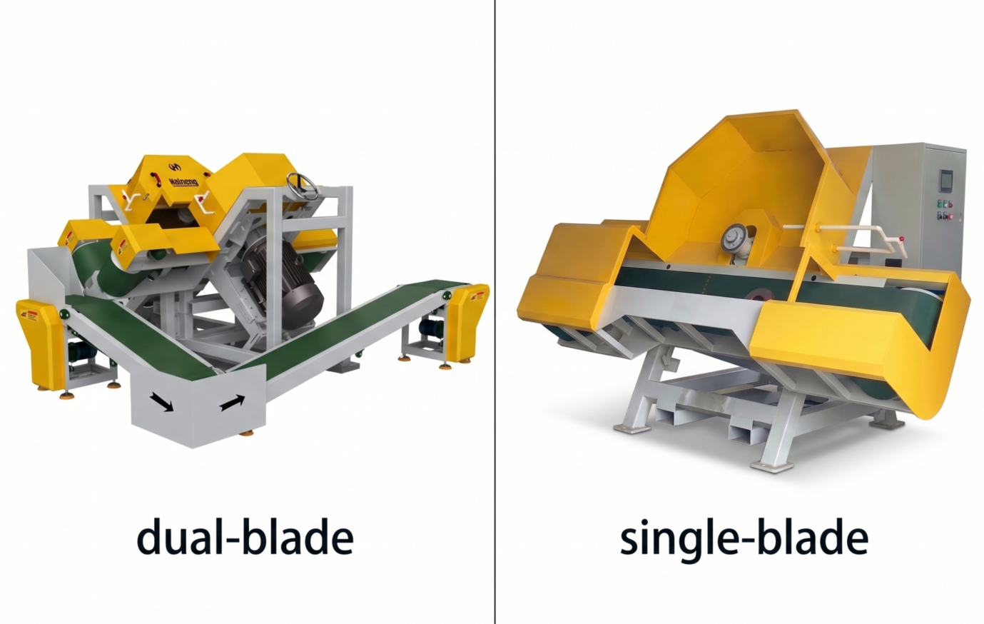 Factory floor comparison of single blade and dual blade thin stone veneer saws